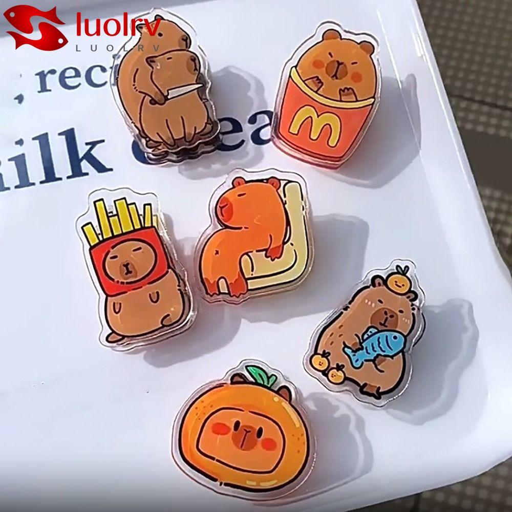 LUOLRV Capybara Acrylic Kẹp, Phim Hoạt Hình Văn Phòng Phẩm Ảnh Chất Kết Dính Kẹp, Đa Năng Capybara A