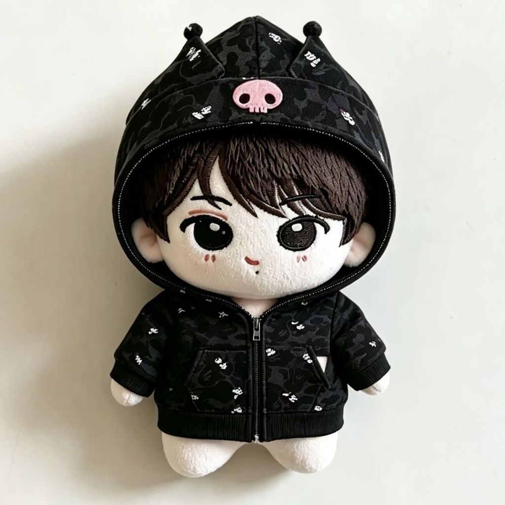 Sanrio KT Joint bape Jacket Quần áo trẻ em 10cm Cơ thể cá sao biển có thể đeo dây kéo