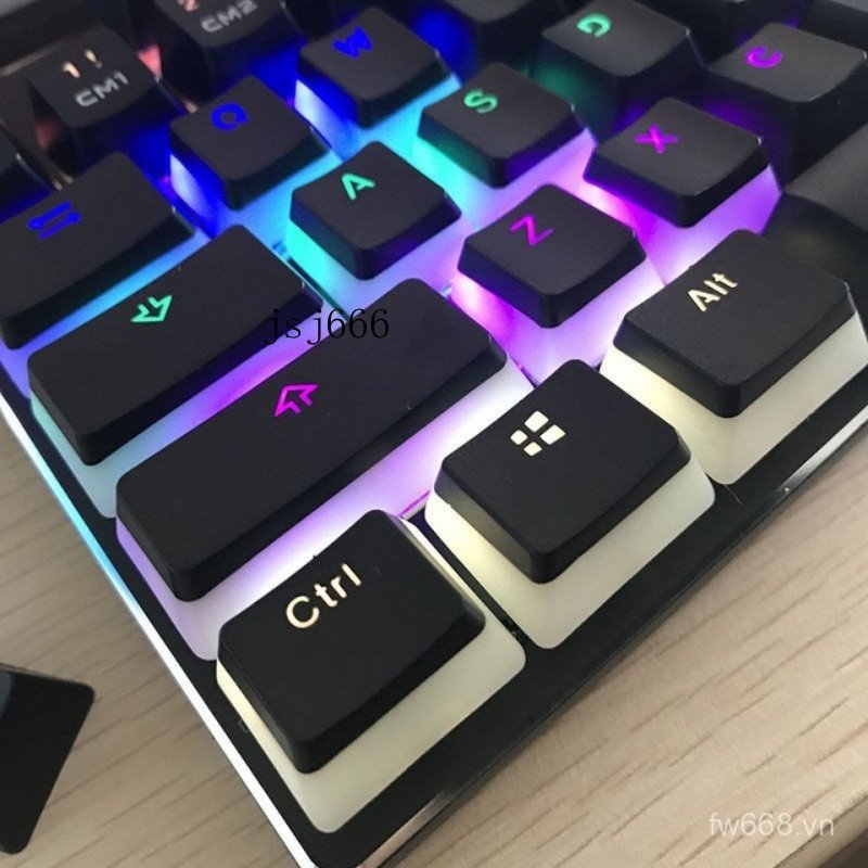 ((Chỉ Keycap, Không phải bàn phím) Keycap Pudding đầy màu sắc phổ biến Sữa đôi trong suốt pbt Keycap