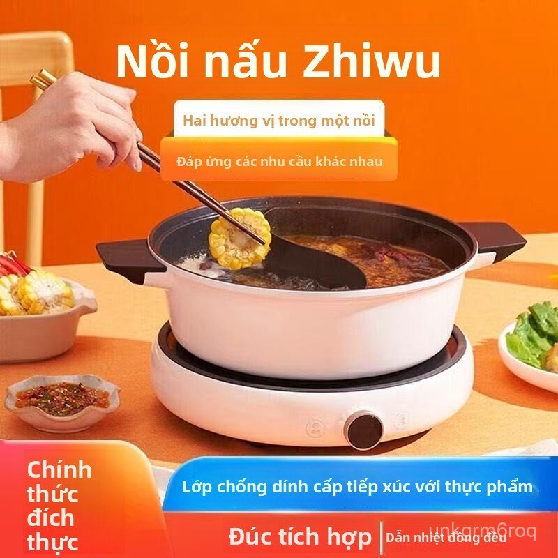 Noi lau hai ngan Zhiwuzhu nguyen khoi chong dinh dung cho bep tu dung tich lon cho gia dinh ban chay