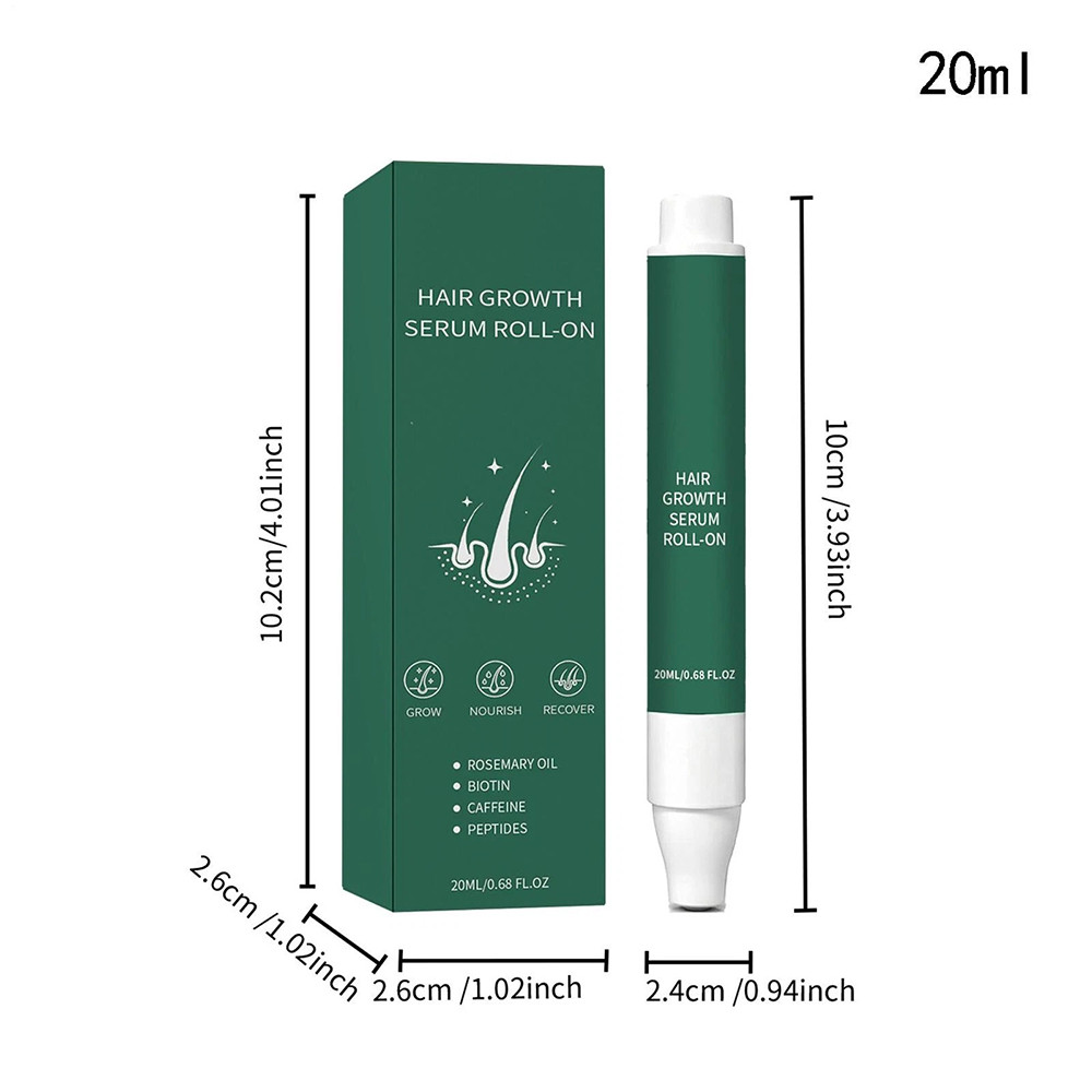 20ml Portable Hair Growth Roll-On Serum Anti Hair Loss Scalp Treatment Liquid Strengthen Weak Hair R