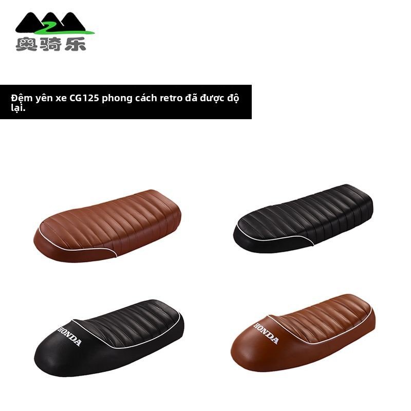 Yên xe máy CG125 độ cổ điển kiểu gù sâu bánh mì cafe racer phụ kiện chính hãng