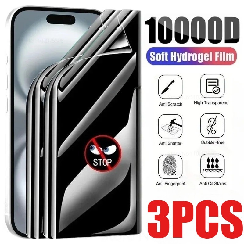 3 Chống Gián Điệp Riêng Tư Chống Ánh Sáng Xanh Hydrogel Phim HD Mềm Cho Doogee Blade Fire Note 6 N50