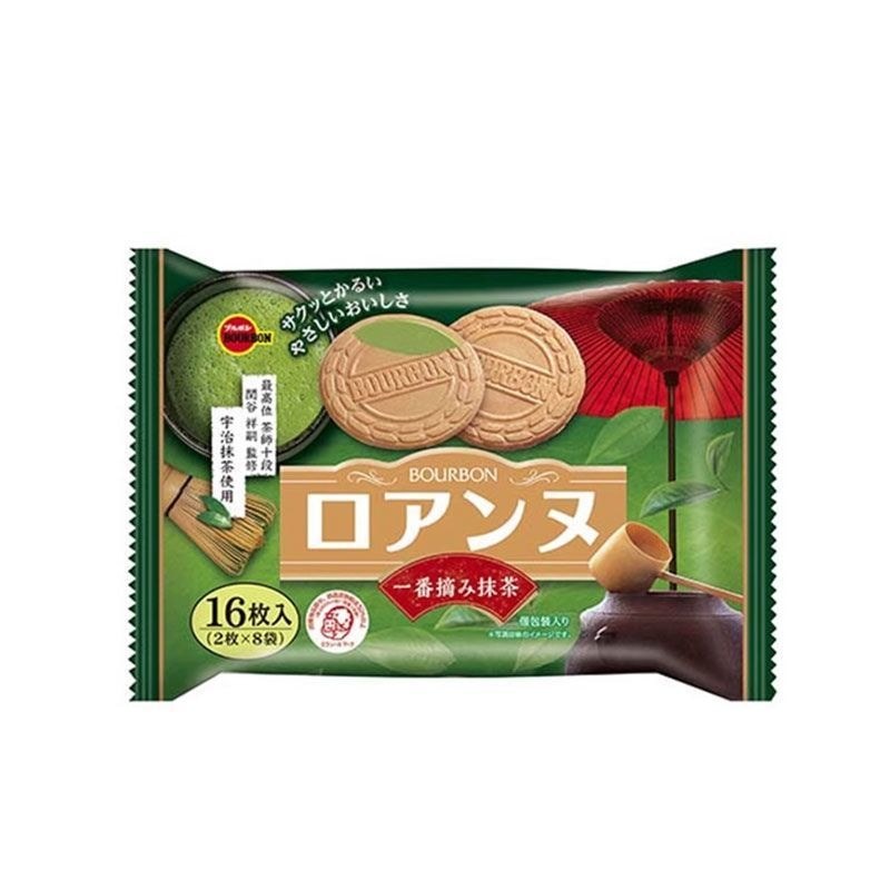 Bánh quy Bourbon Bourbon Bourbon Matcha Hương Sandwich Wafer Bánh quy tròn nhỏ kiểu Pháp Bánh quy gi