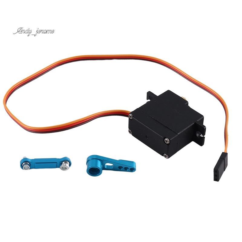 Servo bánh răng kim loại ba dây với thanh servo cánh tay cho 144001 124019 124018 Phụ tùng nâng cấp 