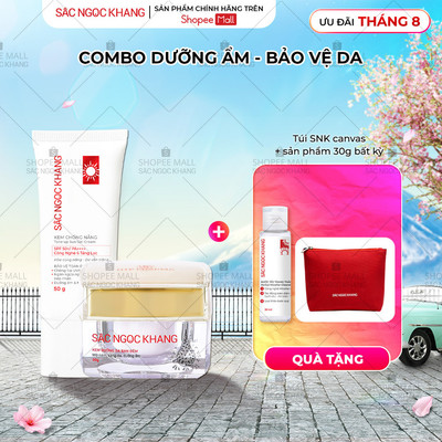 Combo chăm sóc da ngày và đêm [kem chống nắng Sắc Ngọc Khang 50g & Kem dưỡng da ban đêm 30g]