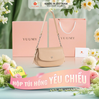 Bộ hộp quà YUUMY (Túi đeo vai nữ YUUMY YN340 + Hộp quà YHQ2 + Túi giấy YTG2 + Túi rút BVR3838 + Thiệp cảm ơn YBT1)