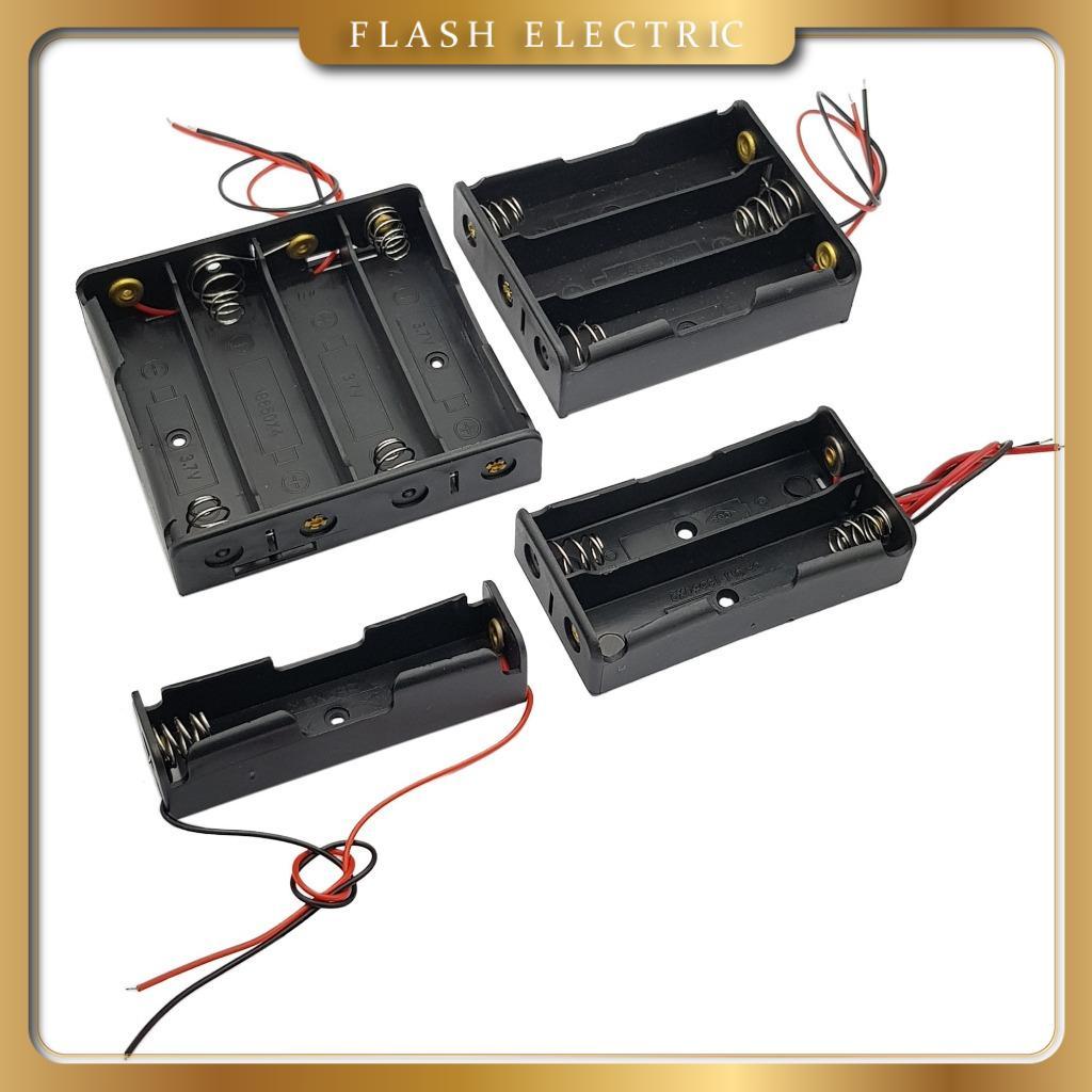Hộp Đế Pin 18650 Nối Tiếp 1 Cell - 2 Cell - 3 Cell - 4 Cell Có Dây Ra