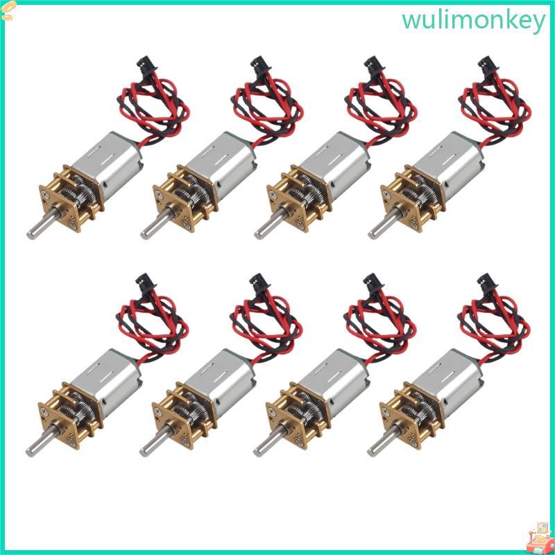 WU 8 Chiếc 3V-6V Tốc Độ Chậm Full Kim Loại Hộp Số Động Cơ Nhỏ N20 Gear Motor Nhỏ