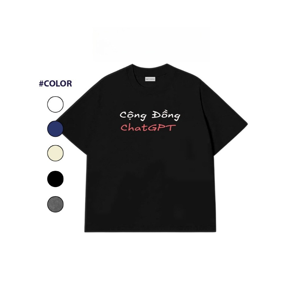 COD (Giao hàng trong 24 giờ)MIEMIE. Áo Thun Cộng Đồng Chat GPT Áo COTTON Thoải Mái, Trẻ Trung, Hài H