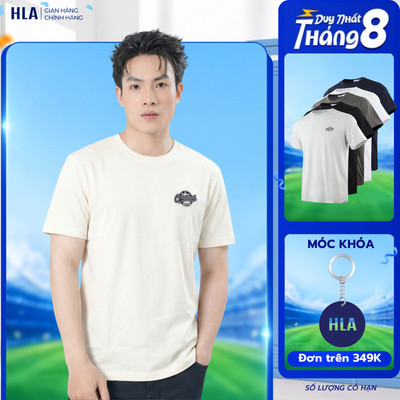 [Hỏa Tốc_4H]  Áo thun nam HLA co giãn logo nổi bật, thấm hút nhanh, thoáng khí thoải mái vận động