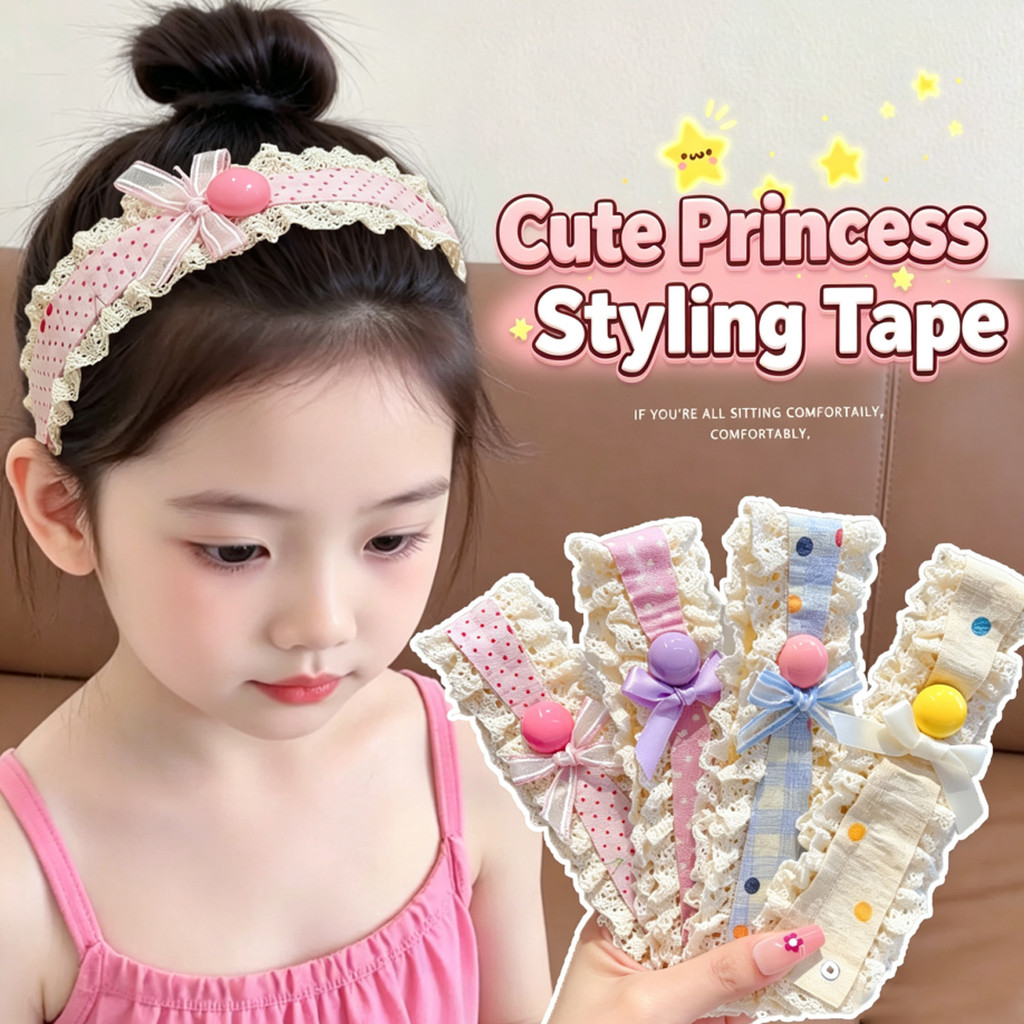 1 Trẻ Em Ren Xù Vải Đầu Kẻ Sọc Hoa Chấm Bi Nơ Kẹo Trang Trí Hạt Dây Buộc Tóc Co Giãn Mềm Chống Trượt Nổ Cố Định Phụ Kiện Tóc Cho Bé Gái