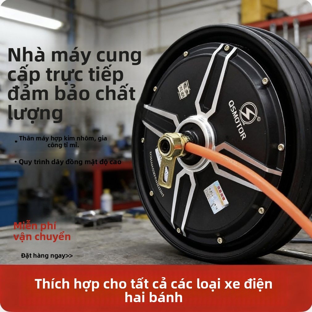 Động cơ QS Motor thế hệ 2 10 inch 1500W-3000W tiết kiệm điện cho xe điện