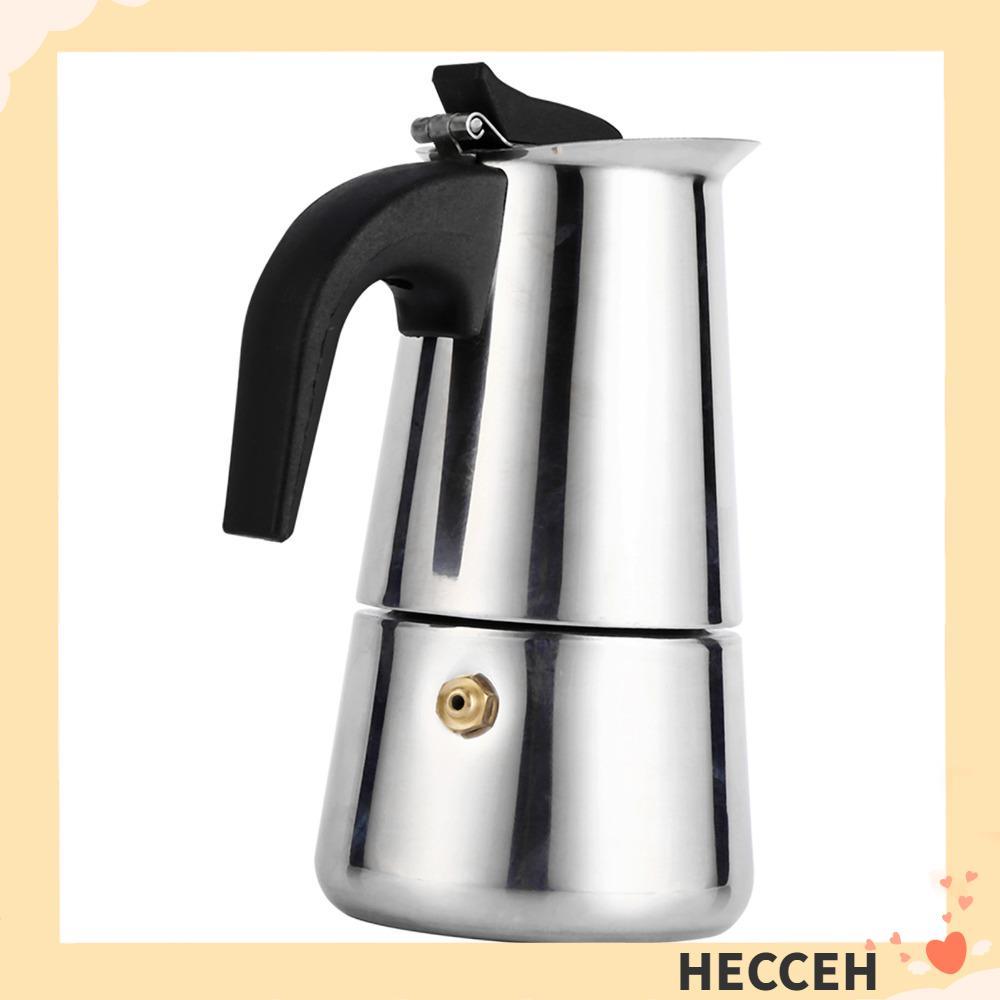 HECCEH Percolator, Nồi Moka cổ điển bằng thép không gỉ, Espresso 2 Cup 100ml Bếp Espresso Maker Sử d
