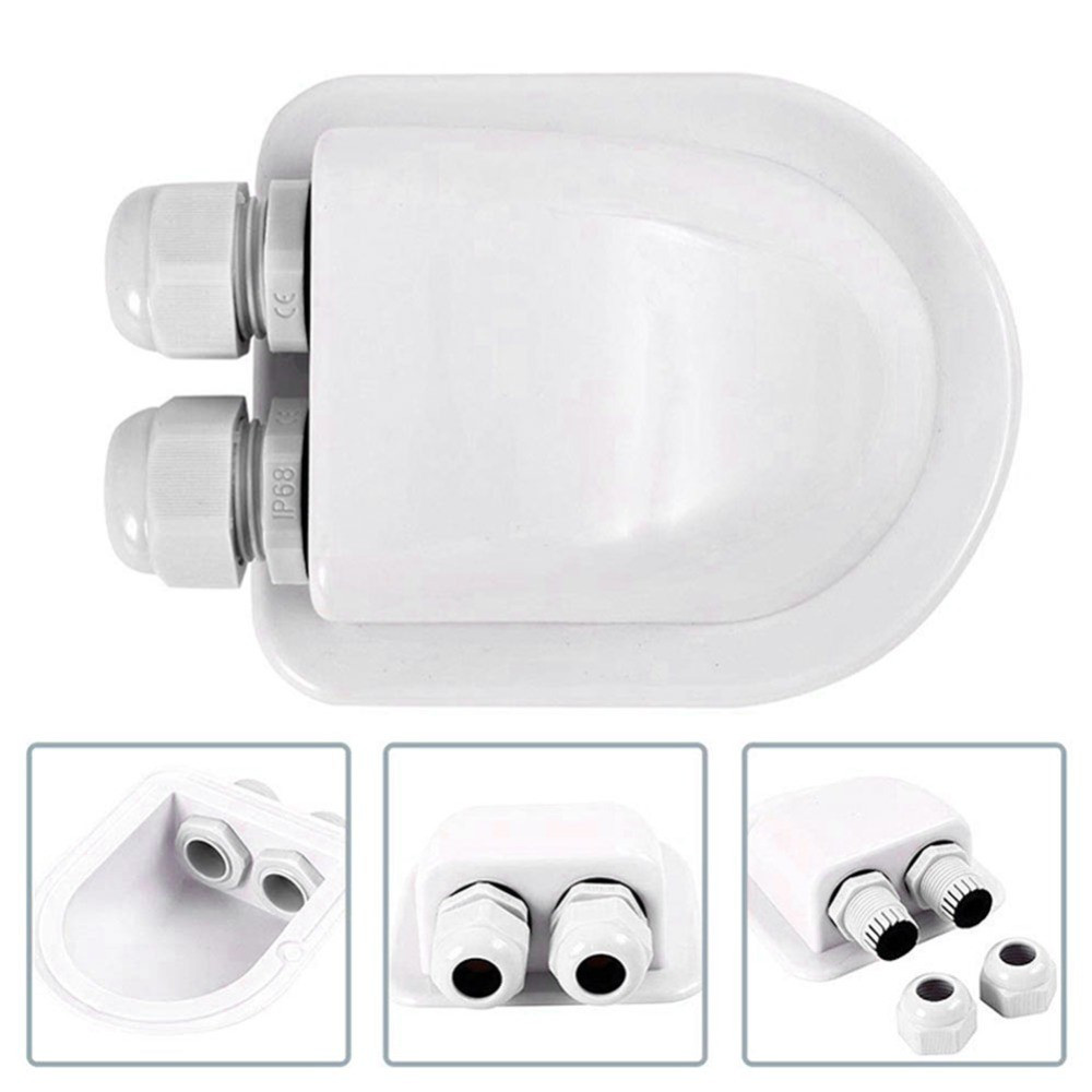IP68 ABS Caravan Marine Roof Mount Black Ip68 Cáp năng lượng mặt trời vào hộp Gland