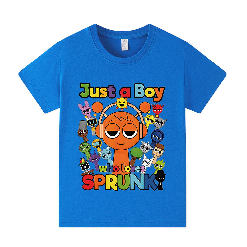 Áo thun ngắn tay A1012 Kids Boys Girls Sprunki