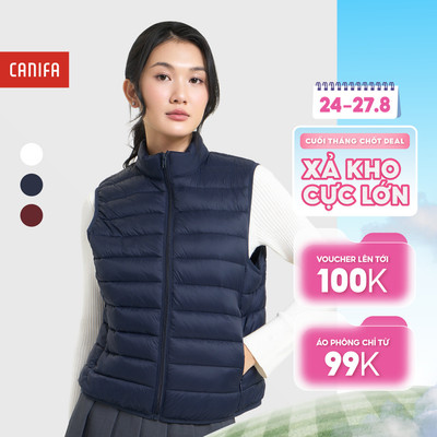 Áo khoác gilet chần bông nữ siêu nhẹ siêu ấm CANIFA 6OT25W018
