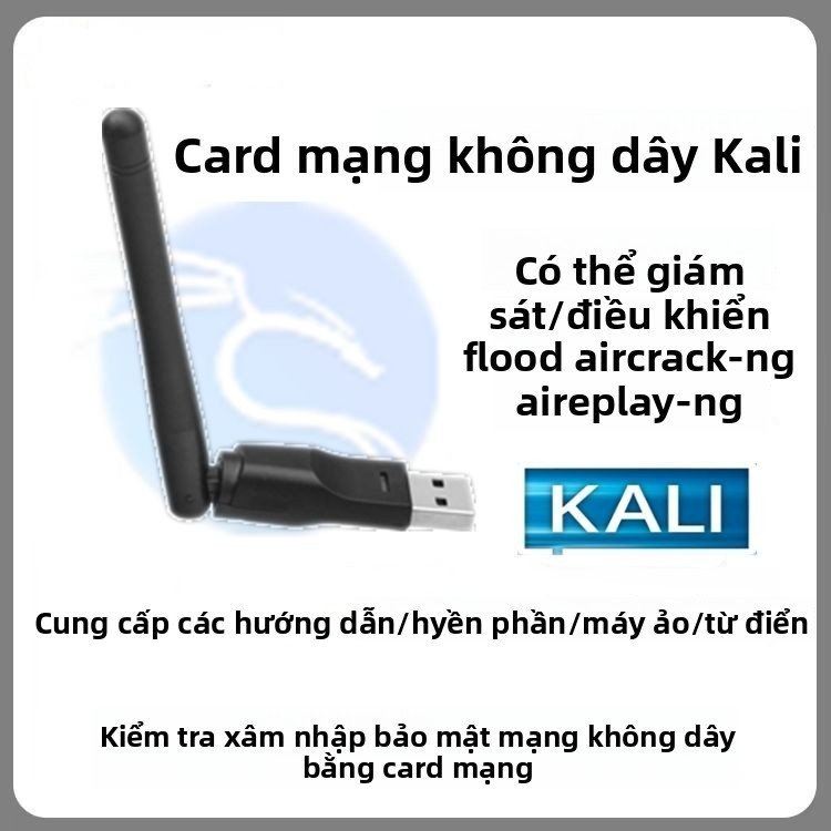 Card mạng không dây USB KALI Linux hỗ trợ bắt gói tin 2.4G không cần driver