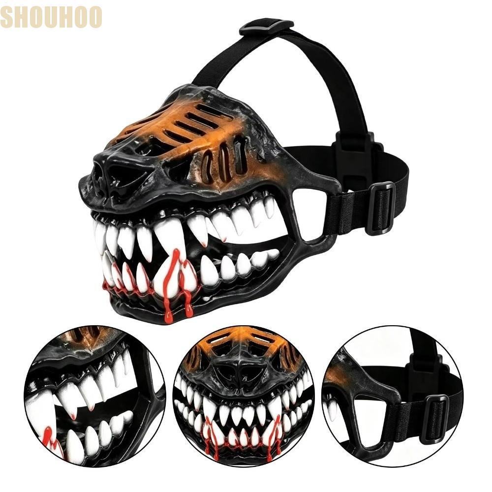 SHOOO Chó Monster Muzzle, Monster Hell Hound Style Hell Hound Hell Hound Mõm, Dây đeo linh hoạt thoá