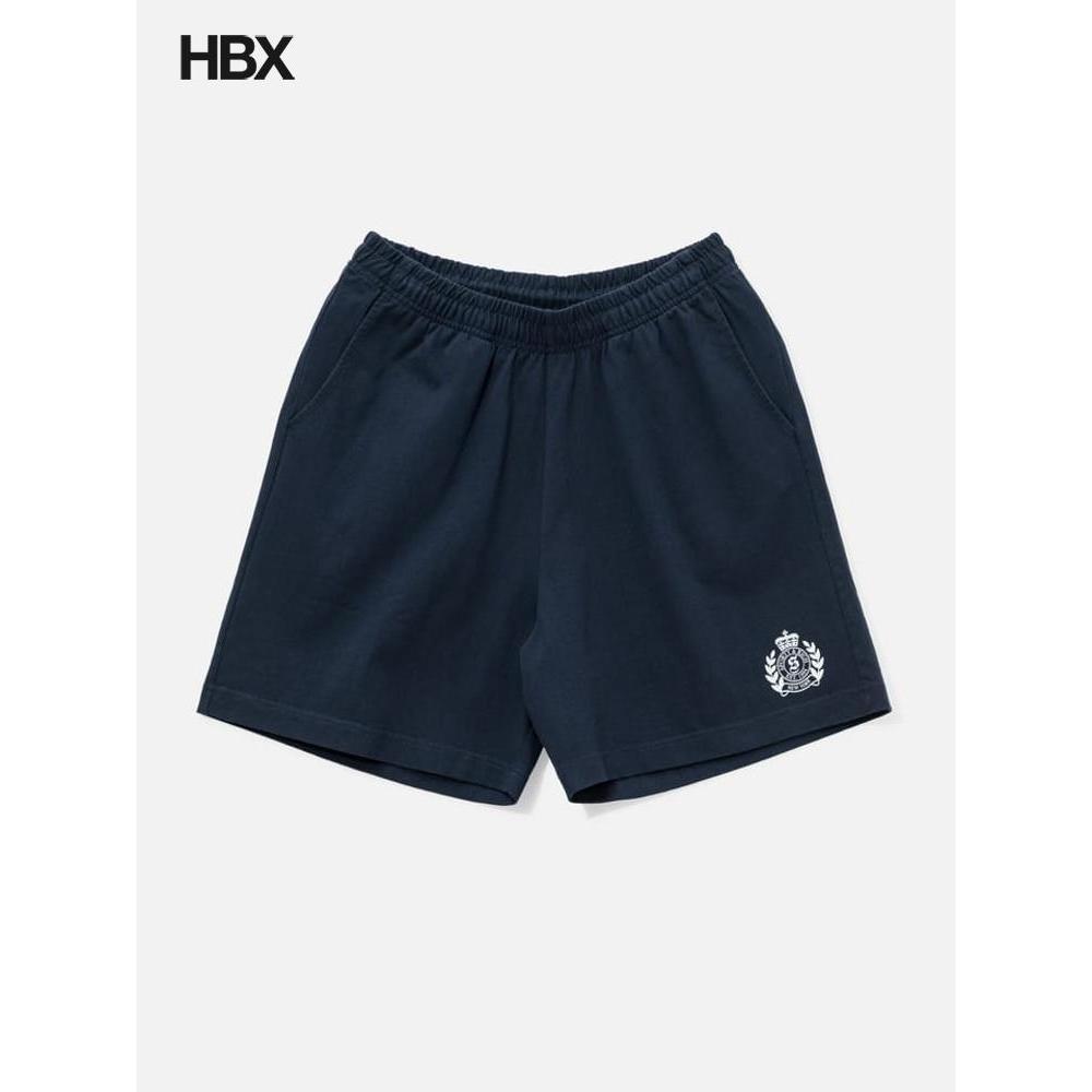 Sporty & Rich Crest Gym Quần Short khô nhanh giản dị unisex