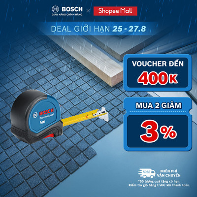 Thước Cuộn 5M/8M Bosch – Tầm Đo Rộng, Độ Bền Vượt Trội, Chuẩn Đức