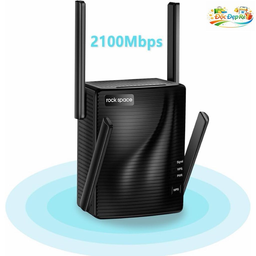 Bộ kích sóng wifi Rock space AC2100 Dual Band Wi-Fi Repeater, 2 băng tần