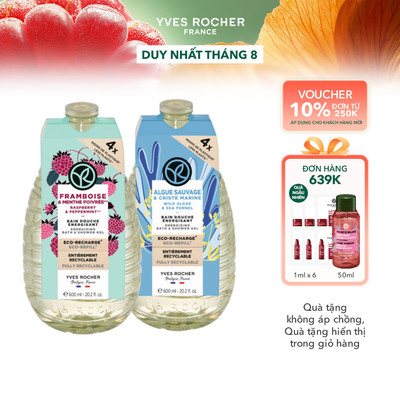 [Eco-Refill] Combo 2 sữa tắm thiên nhiên refill không Sulfate Yves Rocher 600mlx2