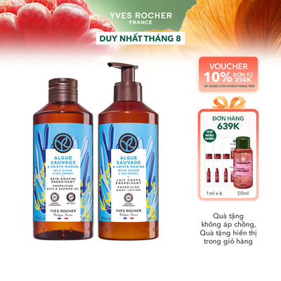 Combo sữa tắm & sữa dưỡng thể hương biển Yves Rocher 400mlx390ml