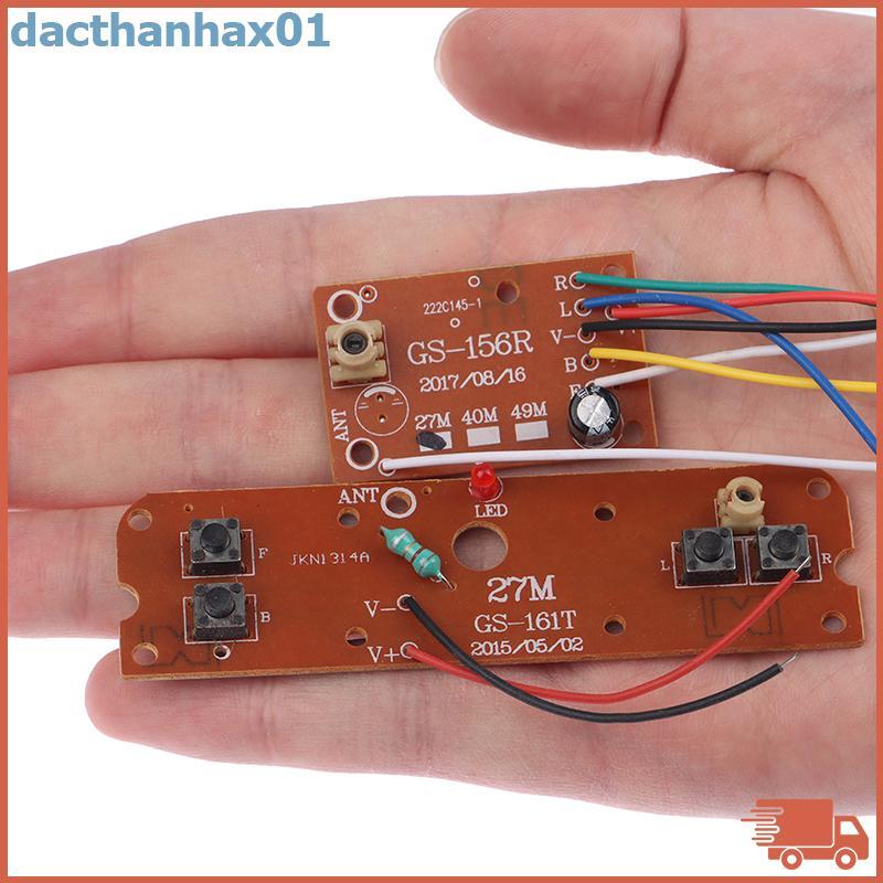 DAC 4CH RC xe điều khiển từ xa 27MHz mạch PCB Transmitter và Receiver Board với Antenna đài phát tha