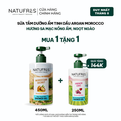 [LIVE] Sữa Tắm Dưỡng Ẩm Sâu, Ngăn Khô Ráp Natufres Shower Gel Chiết Xuất Thiên Nhiên 250ml/450ml