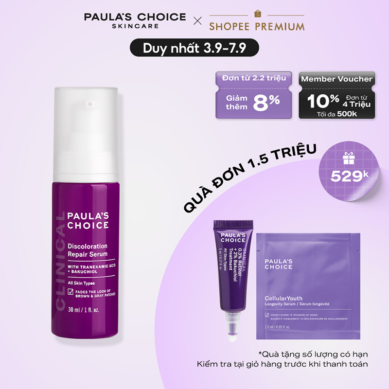 Tinh chất làm mờ thâm nám và làm sáng da Paula's Choice Clinical Discoloration Repair Serum 30ml 8040