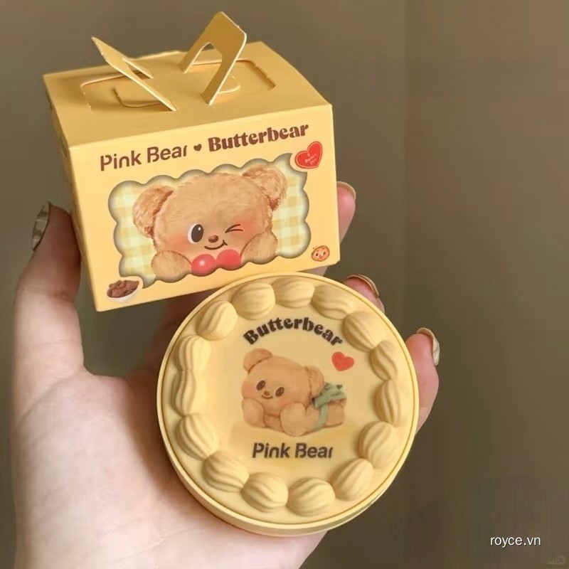 Pink Bear Butter Bear Collaboration Cushion Foundation, Concealer, Long‑wearing, Anti‑oxidation, Non