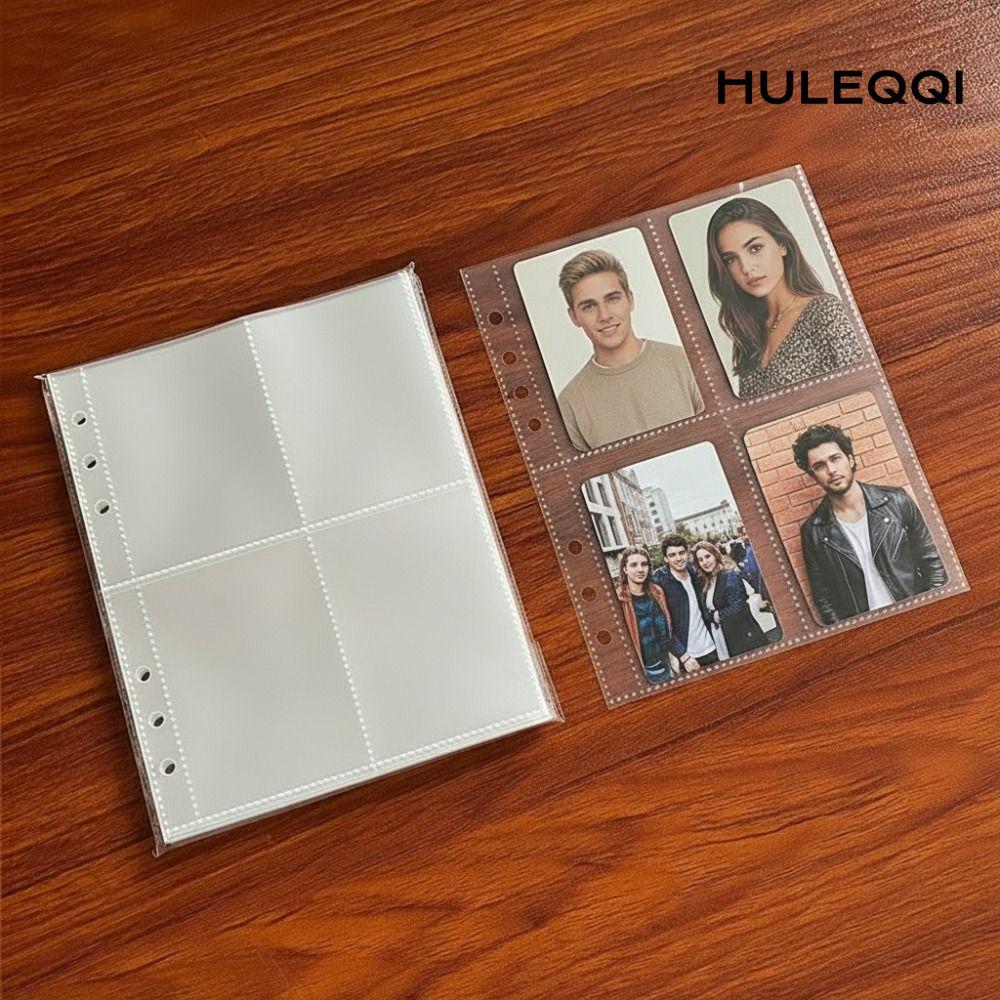 HULEQI Photocard Binder Sheets, PP Acid Trong Suốt Nhiều Túi Tay, A5 Kpop Photocard Binder