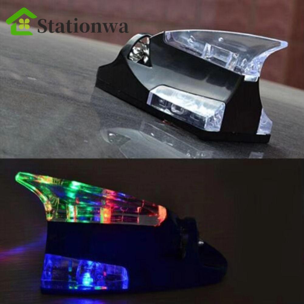 Đèn cảnh báo an toàn tự động STATIONWA, Đèn LED cảnh báo chống gió phía sau, Đèn nhấp nháy hình vây 