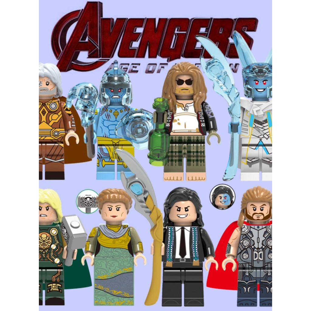 Avengers 4 Xinhong X0269 Loki Hydra Thunder God Odin Bên Thứ Ba Lắp Ráp Khối Xây Dựng Đồ Chơi Mô Hìn