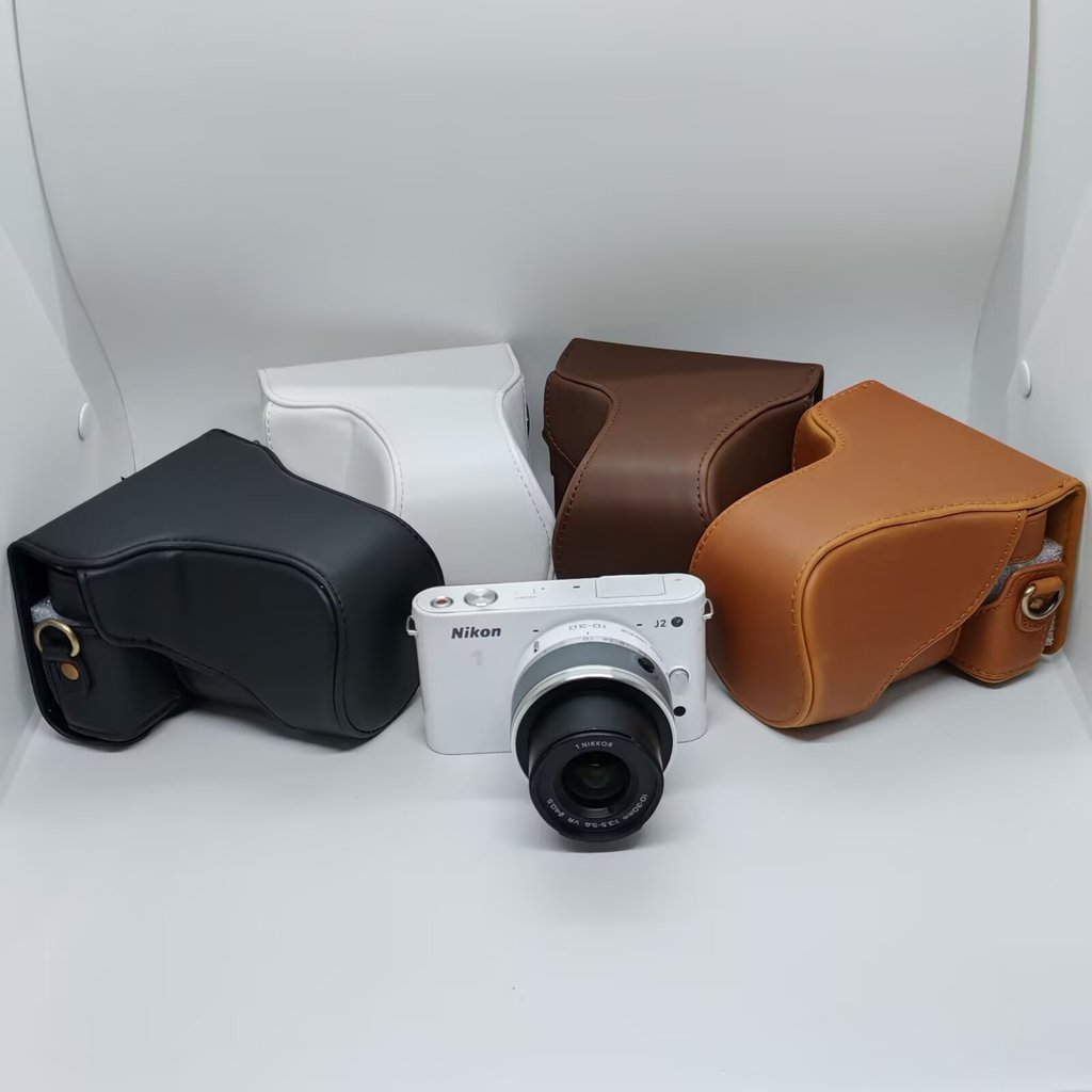 Thích hợp cho Nikon J1 J2 Bao da chuyên dụng J1 J2 Túi đựng máy ảnh Vỏ máy ảnh Đế tách rời
