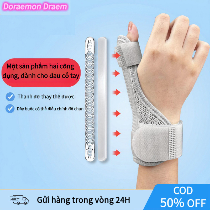 [COD] Đai nẹp ngón tay cổ tay cho cầm nắm lâu vải lưới thoáng khí
