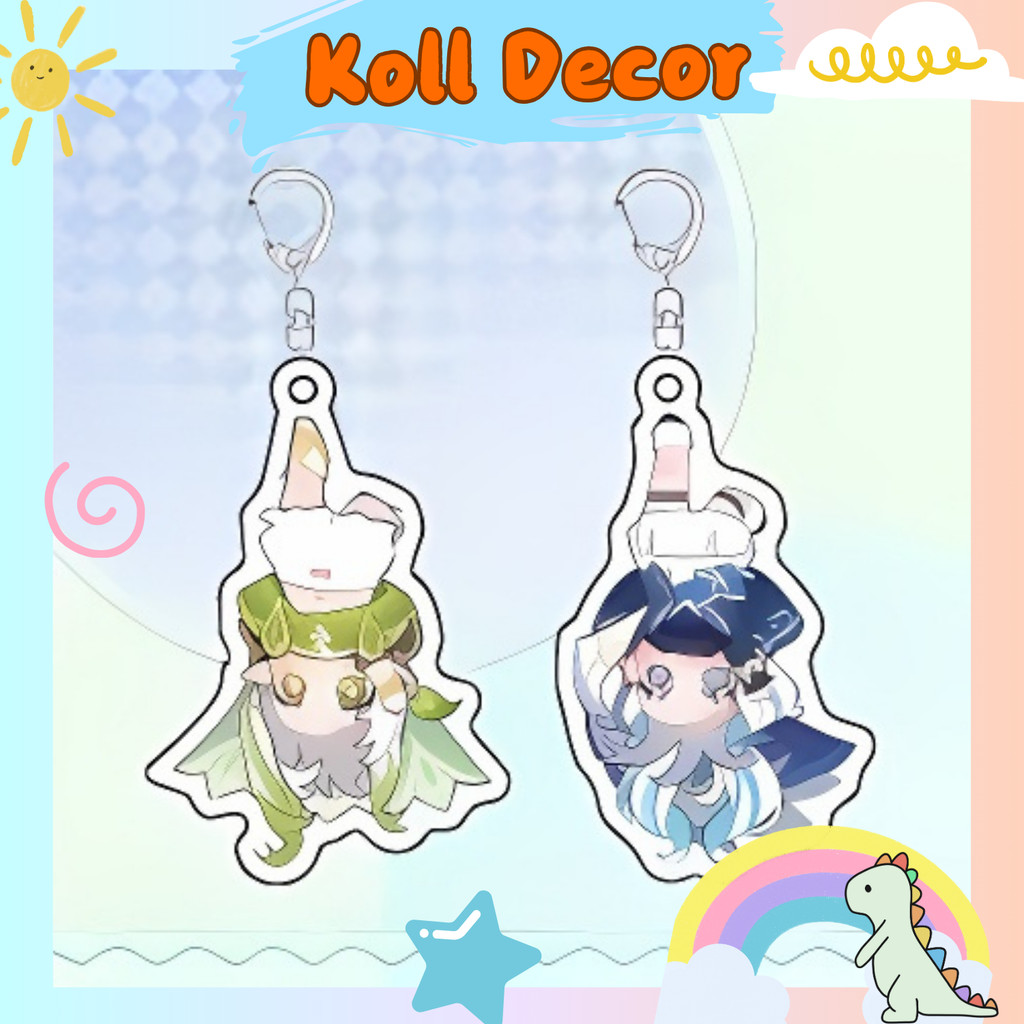 Móc Khóa Genshin Impact Furina Focalors Nahida – Móc Khóa Acrylic Nhân Vật Game, Phụ Kiện Cosplay & 