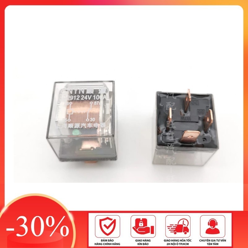 Rơ Le 4 chân - 5 chân 12V 100A Hoặc 24V 100A Nhựa Trong