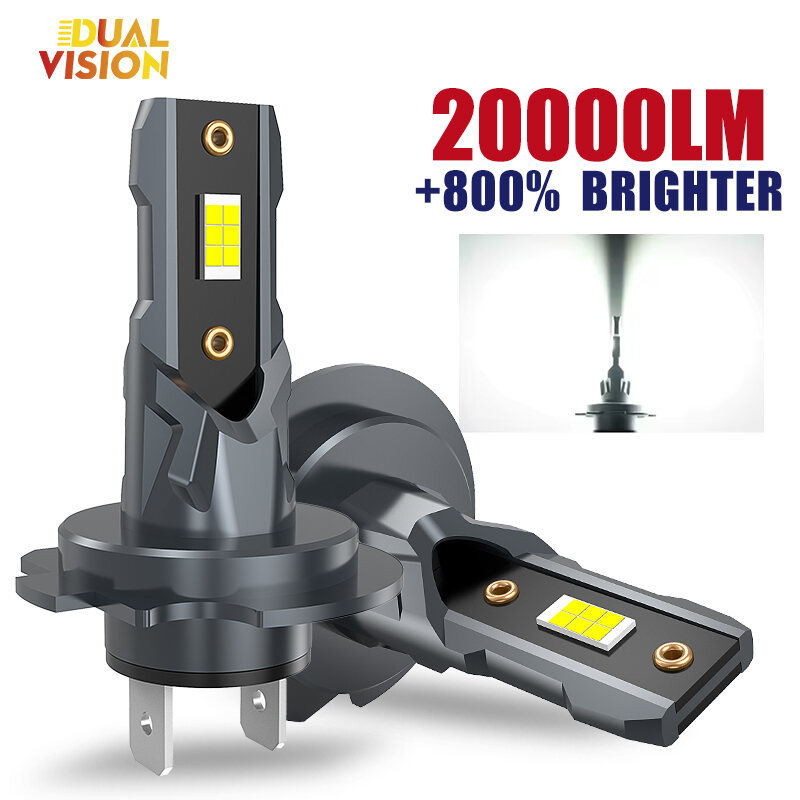 2 Chiếc 20000LM H7 Bộ Đèn Pha LED Bóng Đèn Mini 70W Siêu Sáng 7035 CSP Đèn Sương Mù Tự Động Canbus H