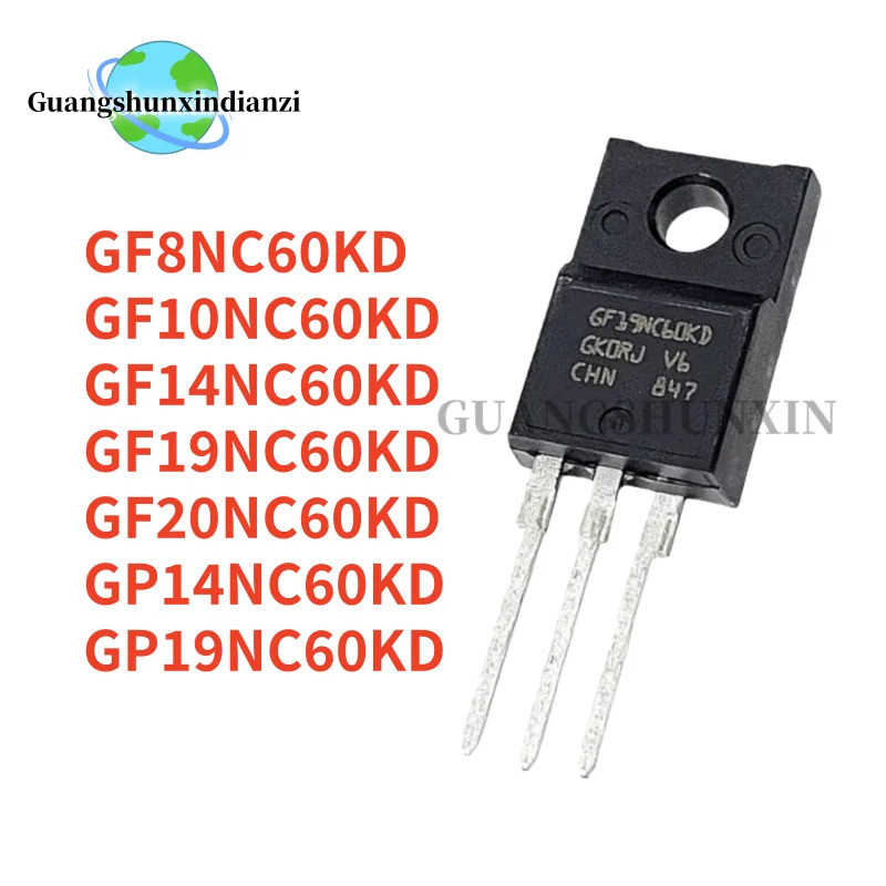 5 Chiếc GF10NC60KD GF14NC60KD GF19NC60KD GF20NC60KD GP14NC60KD GP19NC60KD GF8NC60KD TO-220F Hiệu Ứng