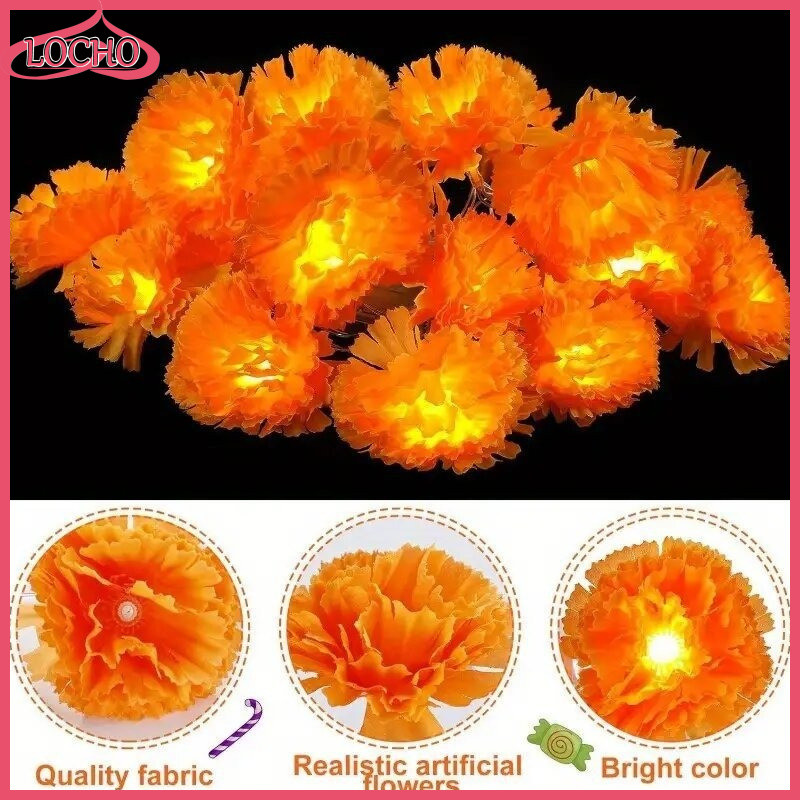 2025 Deepavali 20LED Dây cúc vạn thọ Đèn Deepavali Trang trí vật phẩm Happy Diwali Trang trí lễ hội 