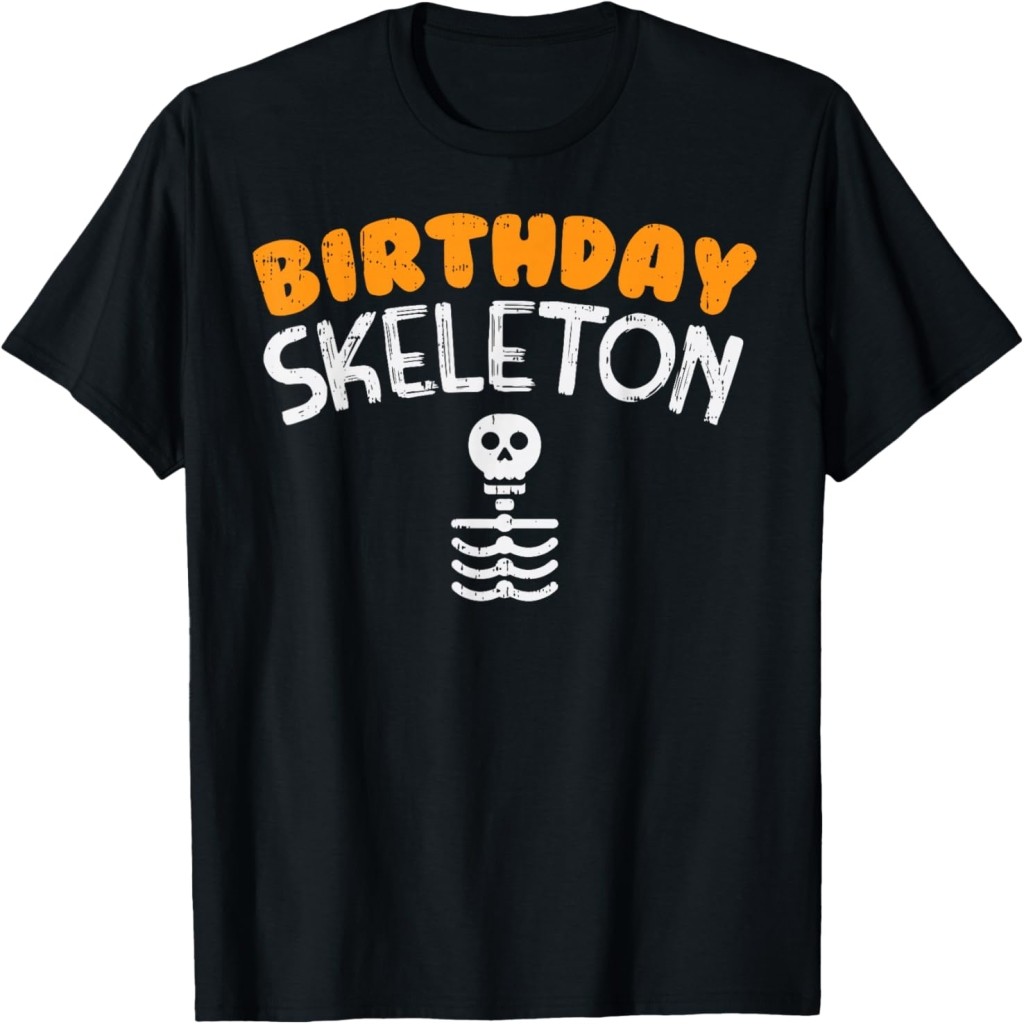 Áo thun Birthday Skeleton Born On Halloween Costume Party Gift Boys T-Shirt