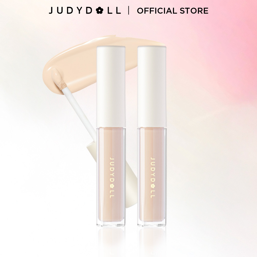 [Combo 2] 2 Kem Che Khuyết Điểm JUDYDOLL Dạng Lỏng Độ Che Phủ Cao Lâu Trôi Tiệp Da Bền Màu Mỏng Nhẹ Kiềm Dầu