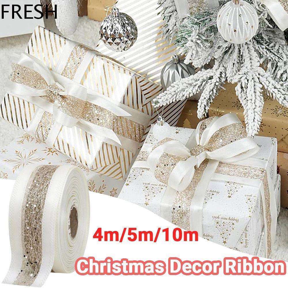 FRESH Lưới Giáng Sinh Ruy Băng, DIY Craft Linen Hoa Sắp Xếp Ruy Băng, Lễ Hội Viền Nơ Làm Lưới Handma