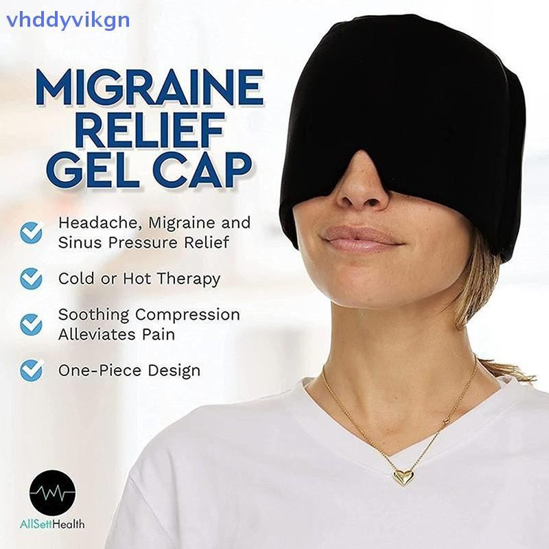 VHDD Giảm Mũ Giảm Đau Migraine Mũ Gel Ice Cap Lạnh Nén Trị Liệu Nắp Băng Quấn Đầu Gói Mặt nạ Mắt Để 