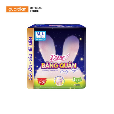 Băng Vệ Sinh Diana Băng Quần Comfy Night M-L 5 Miếng | Guardian Việt Nam