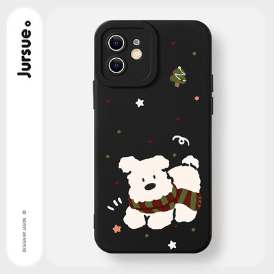 JURSUE Ốp lưng Giáng Sinh hoạt hình ngộ nghĩnh chống sốc chống bẩn mềm cho iPhone 17 Air 16 15 14 13 12 11 PRO MAX SE 2020 X XR XS ip 8 7 Plus MZ506764