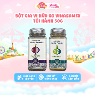 Bột Gia Vị Hữu Cơ VINASAMEX Tỏi - Hành 50g Chế Biến Đồ Ăn Dặm Cho Bé 6M+