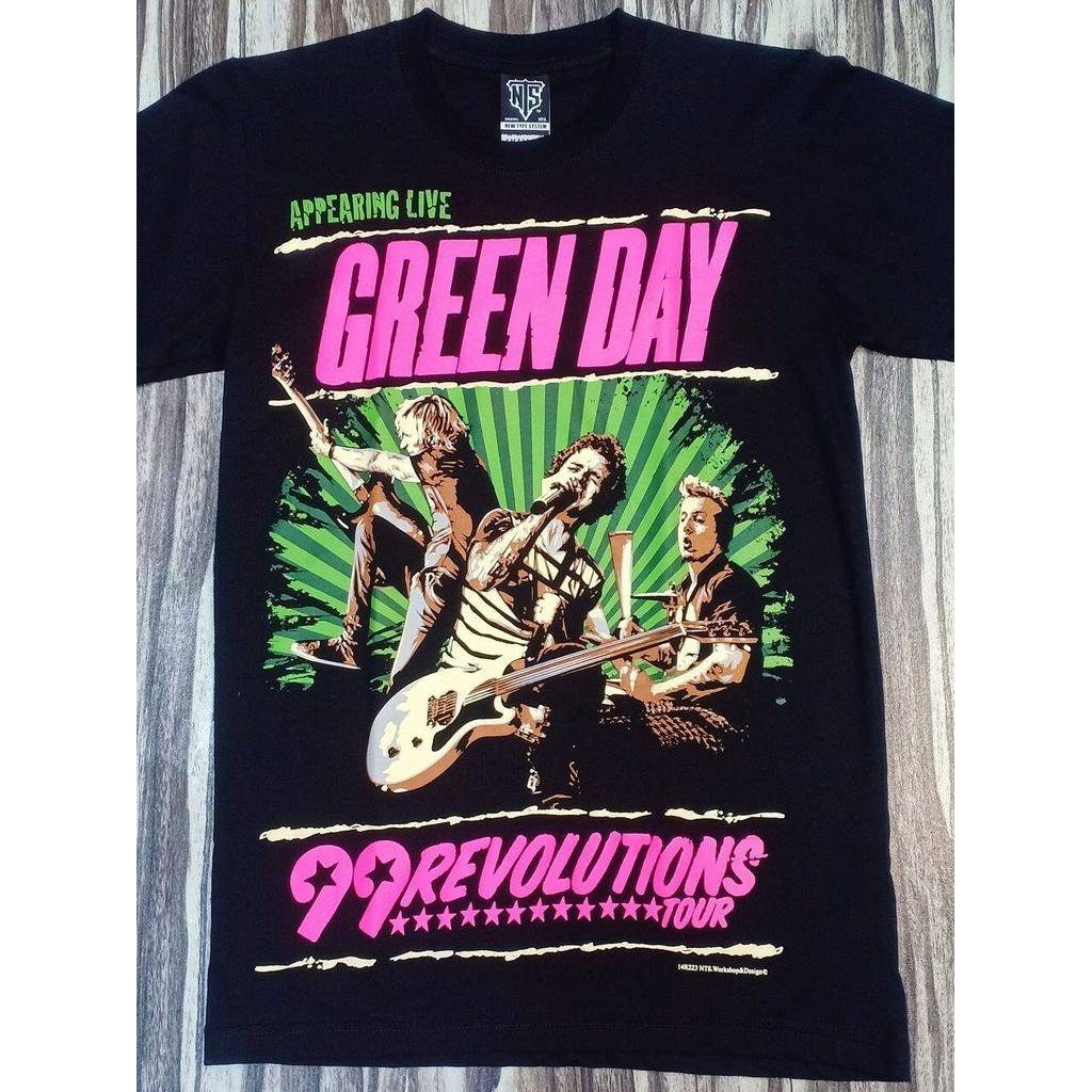14r223 Green Day Punk Rock Band 99 Revolusions Tour Nts Loại Mới Hệ Thống Áo Thun Jersey